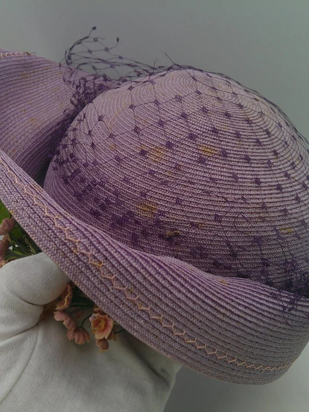 Vintage 1950s Janyth Roy JR New York Hat With Bow & Flowers
